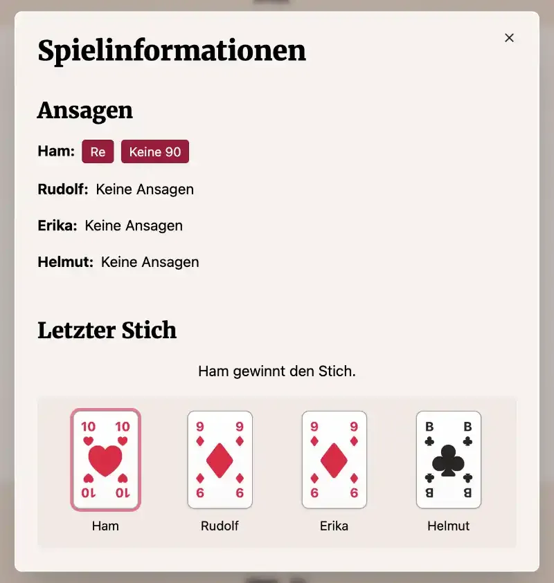 Stichgewinner hervorheben